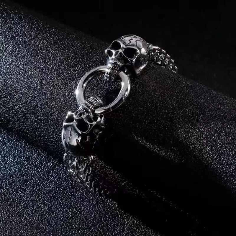 Stainless Steel Gothic Double  - Gothic Skull Ring 리뷰 및 가격