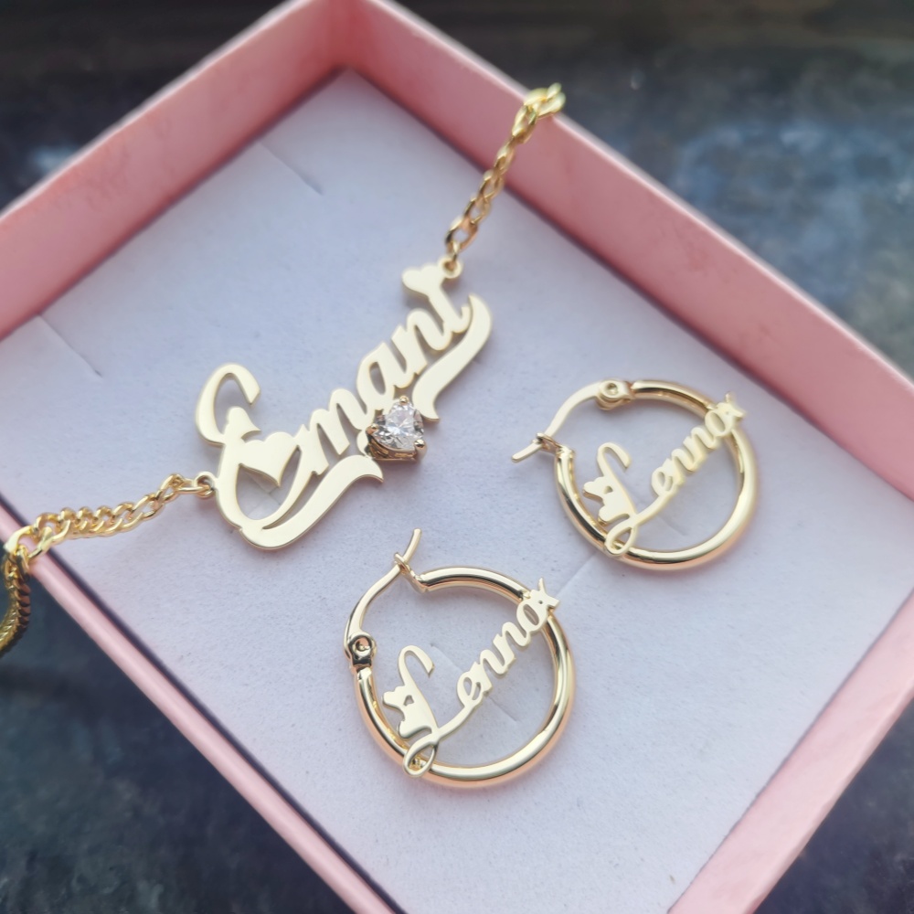 LeeChee Heart Zircon Custom Na - Engraved Name Necklace 리뷰 및 가격