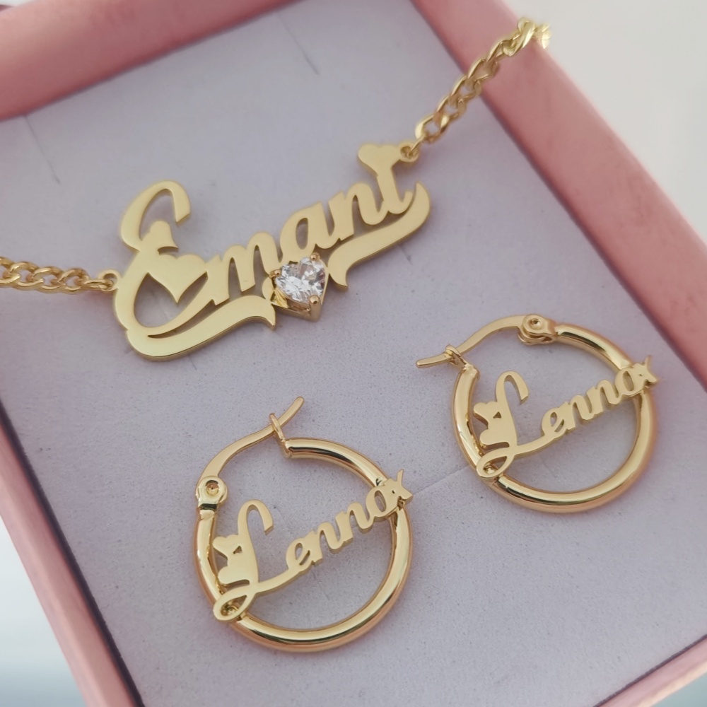LeeChee Heart Zircon Custom Na - Engraved Name Necklace 리뷰 및 가격