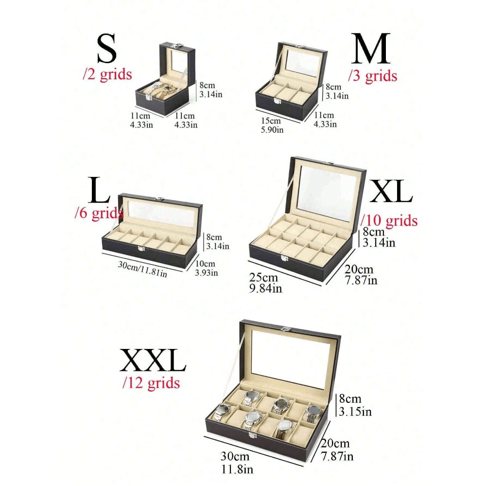 1pc Big Capacity Leather Watch - Jewelry Organizer Watches 리뷰 및 가격