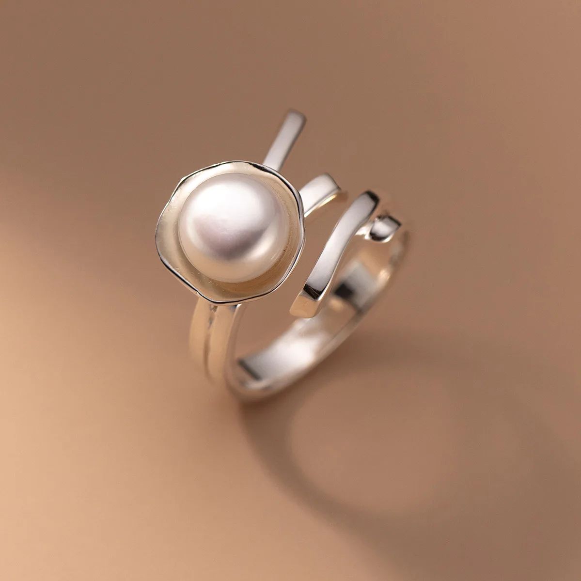 925 Sterling Silver Pearl Irre - Statement Cocktail Ring 리뷰 및 가격
